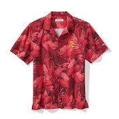 USC Trojans Men's Tommy Bahama Cardinal SC Interlock Sport Bahama Coast Nuevo Fronds Camp Shirt (Tall)